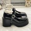 High Heels Women Loafers Shoes Buckle Chunky Shallow Shoes Designer Classical Elegant Pumps Dress Party Zapatillas Mujer