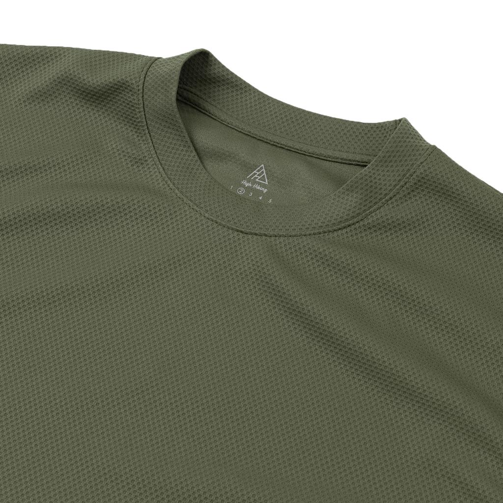 Haihaiking Waffle Long Sleeve T-Shirt (Olive)