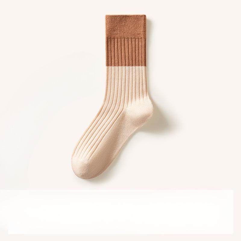 Wool Socks for Women's Autumn and Winter Warmth Mid-calf Socks, Antibacterial Wool Socks