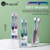 Soft Bamboo Charcoal Toothbrush, Fine Bristle, Small Head, Gum Protection, Two-Color Design