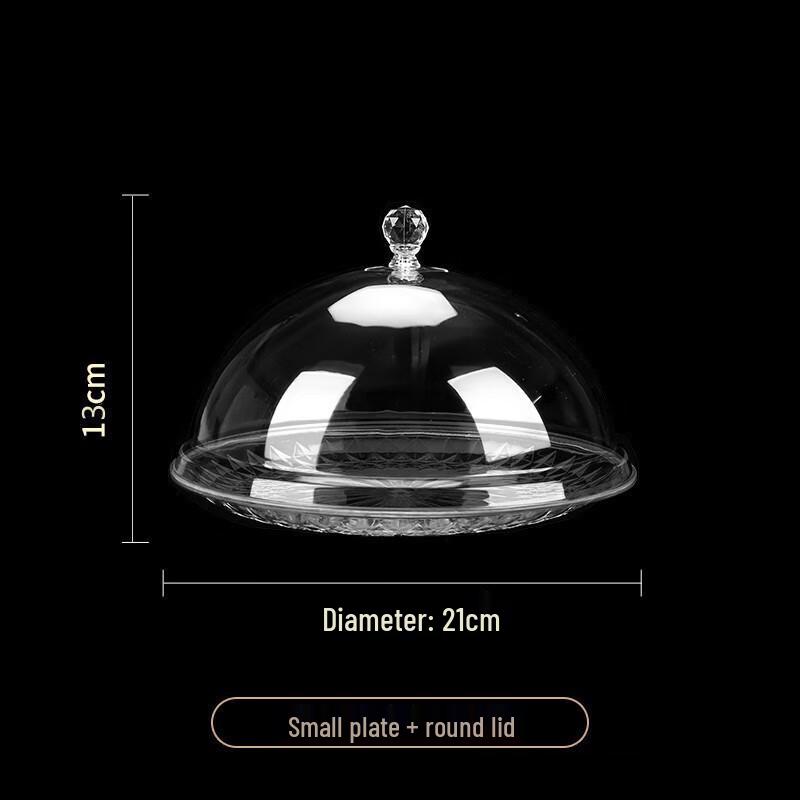 Plastic Round Covered Serving Platter 20cm Plate, 8-inch Lid