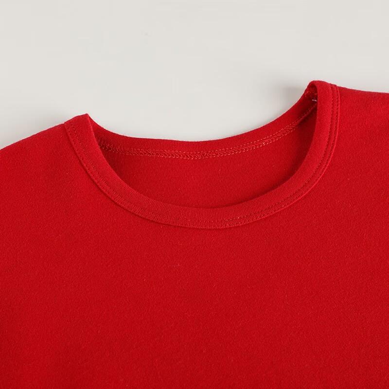 Three Guns Kids' Soft Cotton Festive Red Thermal Underwear Set