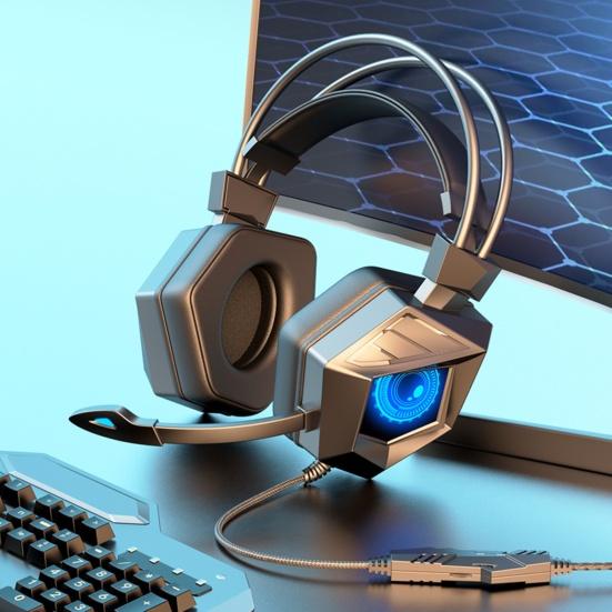 Soyto SY-G15 Wired Headphone High Fidelity Noise Reduction with Cool Breathing Light 3.5mm USB Stereo Gaming Headset for Computer
