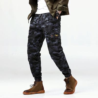 Spring Harlan Overalls Men'S Fattened Plus Size Trendy Fat Loose Leggings Sweatpants Nine-Point Pants