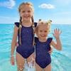 Bañador de una pieza para niña Estampado de lentejuelas Ropa de baño para niños Ajuste cómodo Diseño sin mangas Estilo casual Adecuado para Verano Playa Piscina