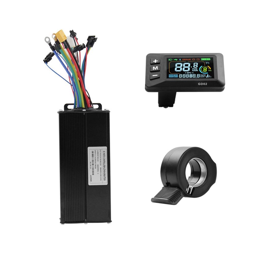 

36V 48V 52V 40A Brushless Controller GD02 Meter LCD Display+130X Throttle Kit For Electric Scooter E-Bike Repair Kit-A02G чорний