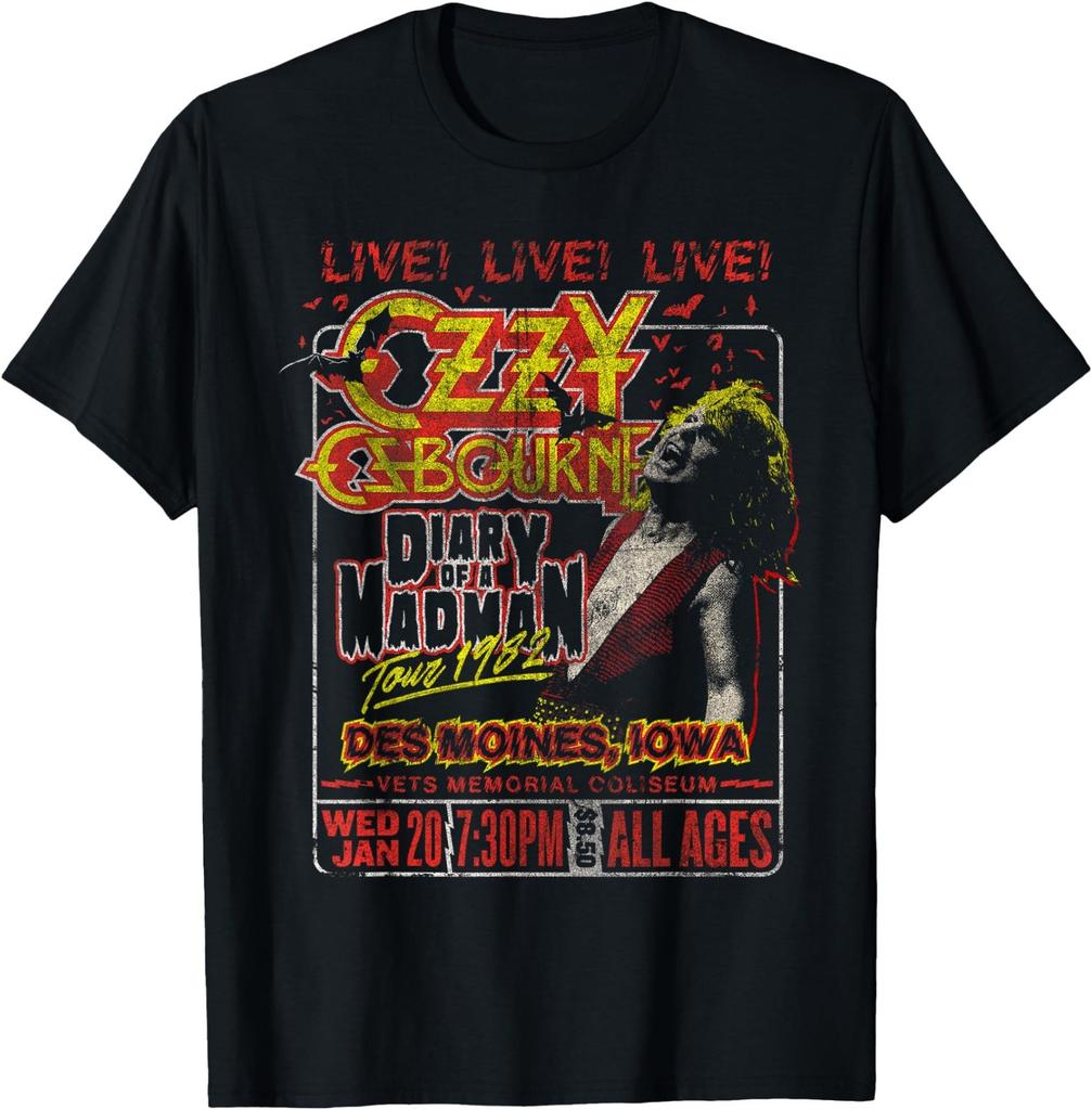 Ozzy Osbourne Diary Tour Des Moines Iowa T-Shirt