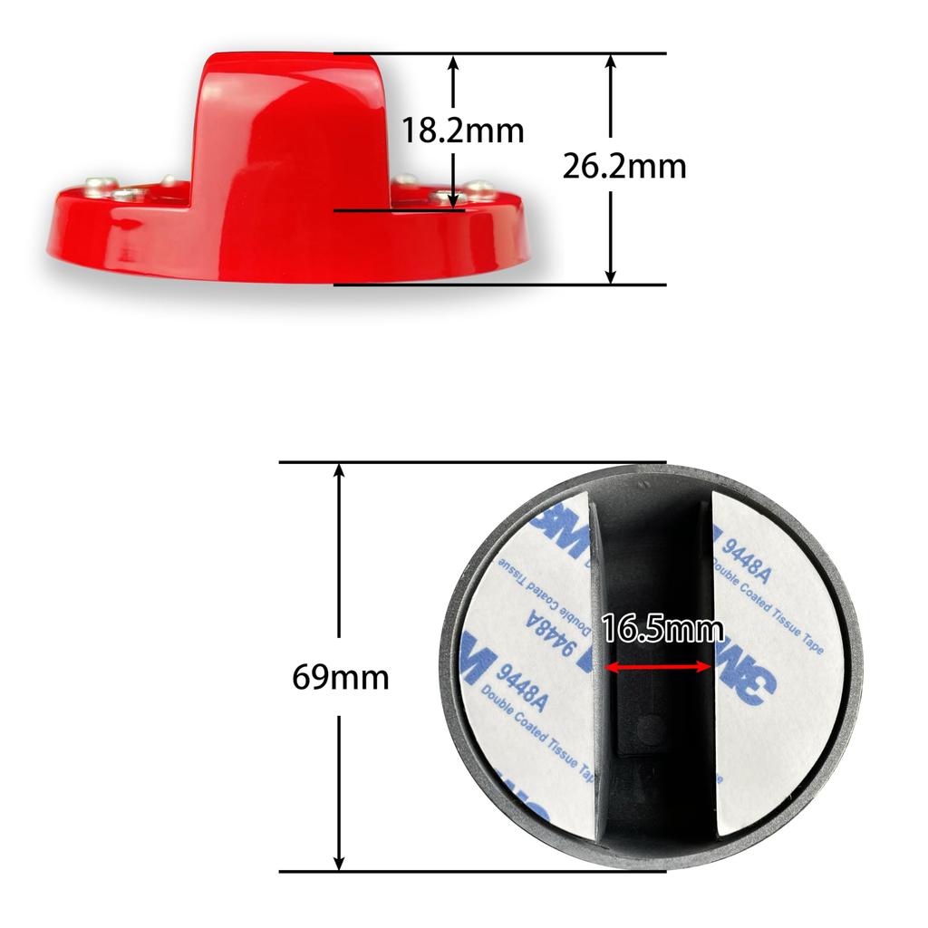 AYDMY Rare Handmade Jimny Gas Filler Cap Cover (Red) [Used]