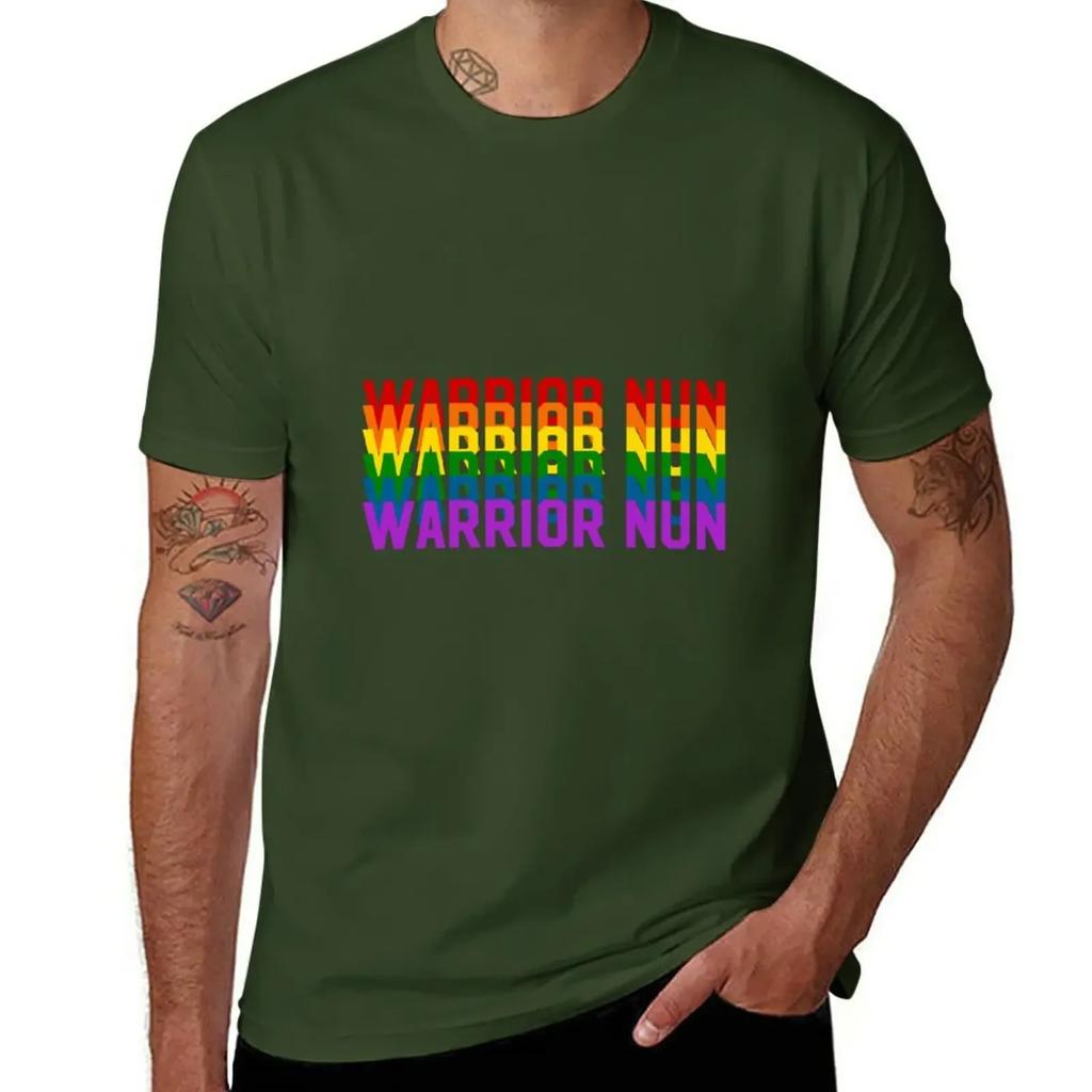 graphic t shirts aesthetic clothes summer top t shirts Warrior Nun Pride T-Shirt black  clothing  harajuku