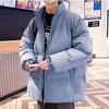 Autunno Inverno Nuova Moda Manica Lunga Collo Alto Tinta Unita Parka Abbigliamento da Uomo Coreano Bottone Caldo Versatile Semplicità Tendenza Top