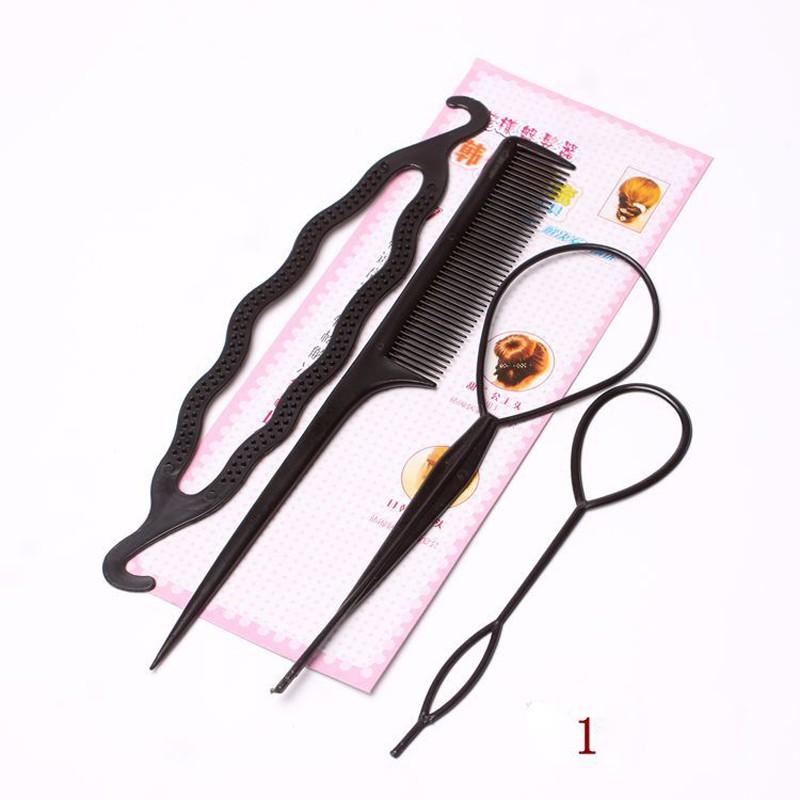 

Инновационный набор из 4 предметов для укладки волос с расческой. Получите салонное качество укладки дома! чёрный