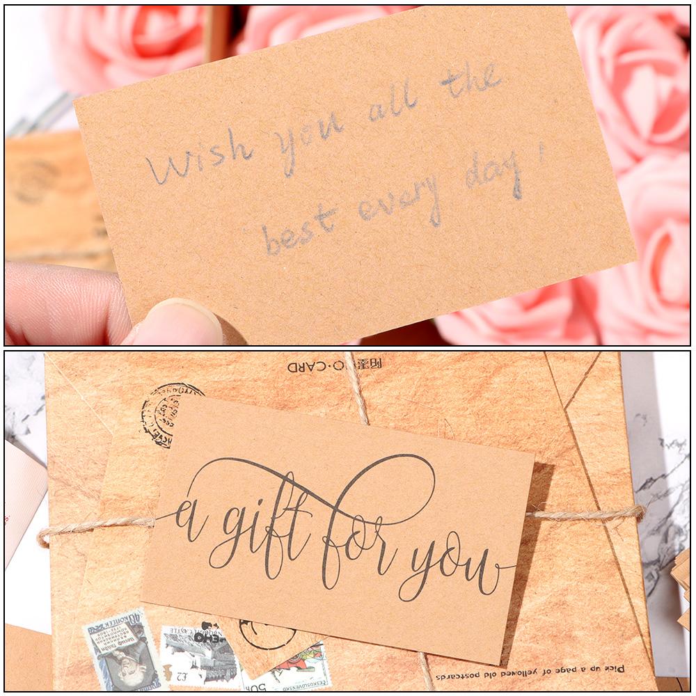 Online Retail Handmade Appreciation Labels "Gift For You" Cardstock Kraft Paper Greeting Cards