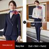 China Southern Airlines Flight Attendant Professional Suit: High-End Rose Red Vest and Dress Reception Uniform