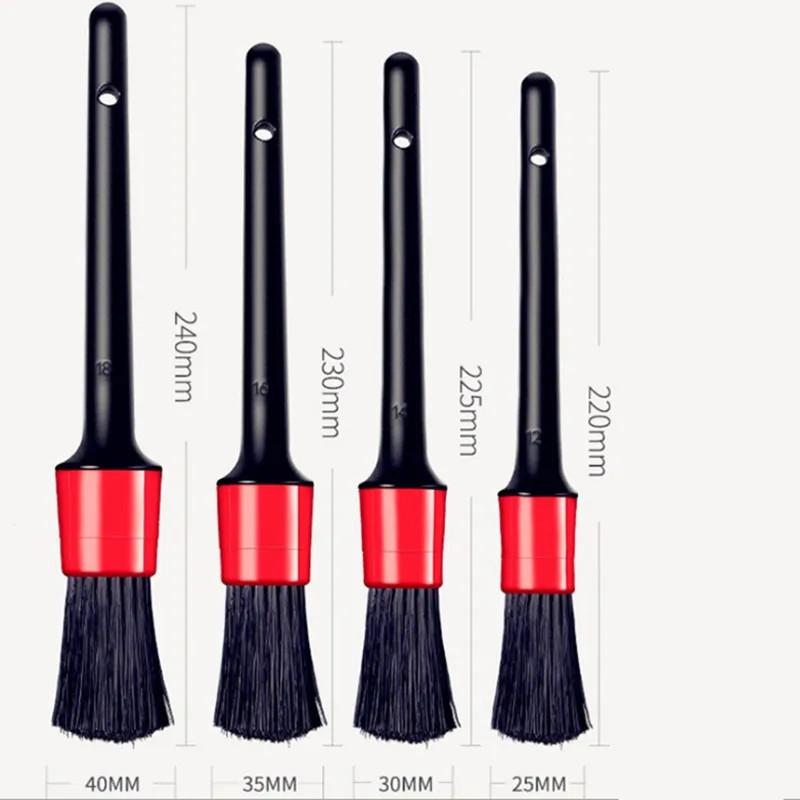 1/4PCS Car Wash Brush Detail Small Automotive Interior Cleaning Tools Air Conditioner Air Outlet Cleaning Brush Auto Wheel Brush