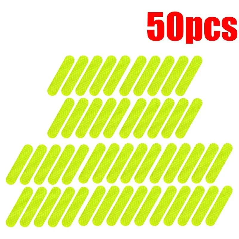 Helmet Warning Reflective Stickers Night Safety Driving Accessories Fluorescent Decorative Stickers Bicycle Motorcycle Car Decal