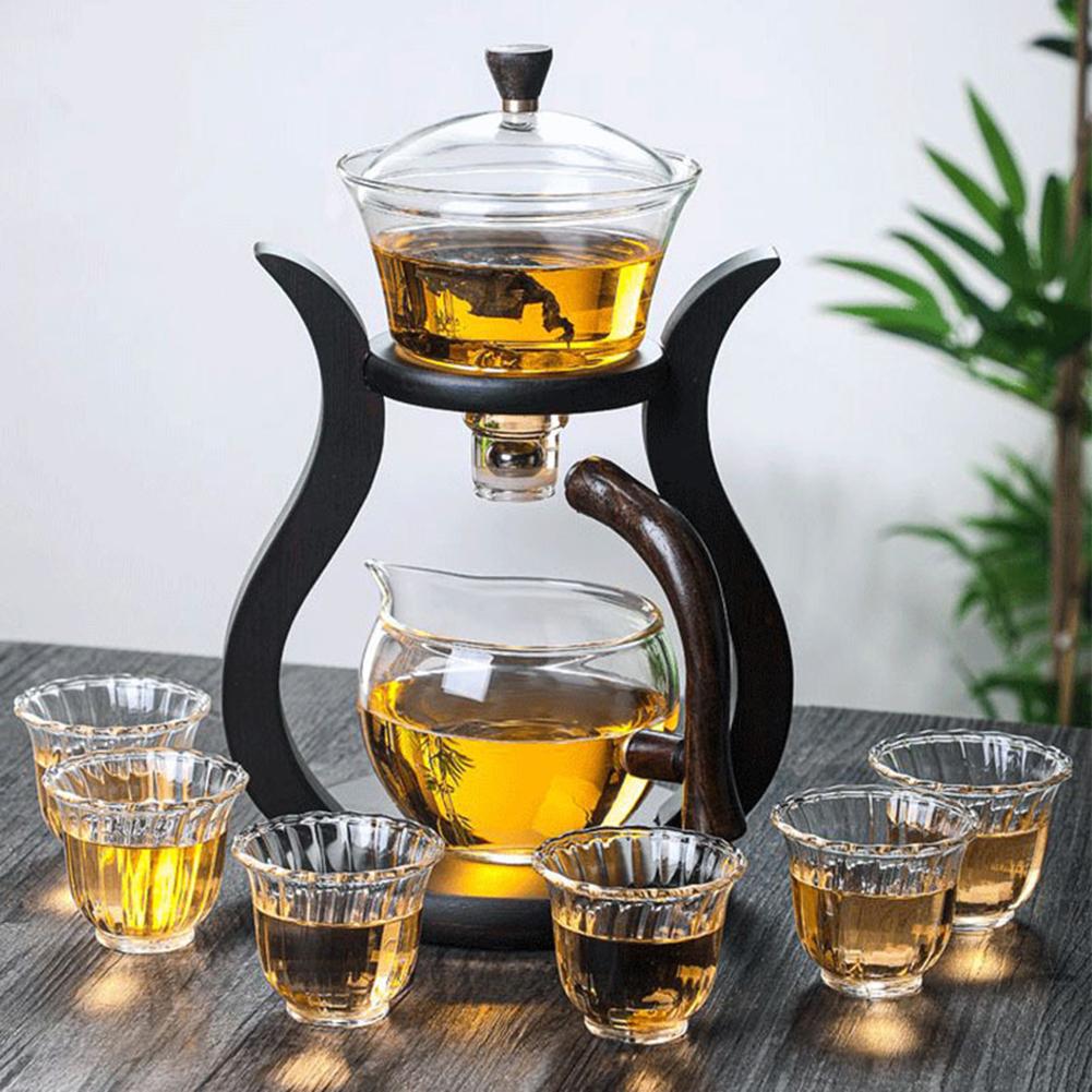 Semi-Automatic Gongfu Tea Glass Tea Infuser Multifunctional Teapot Kit Birthday Anniversary Gift China Mainland