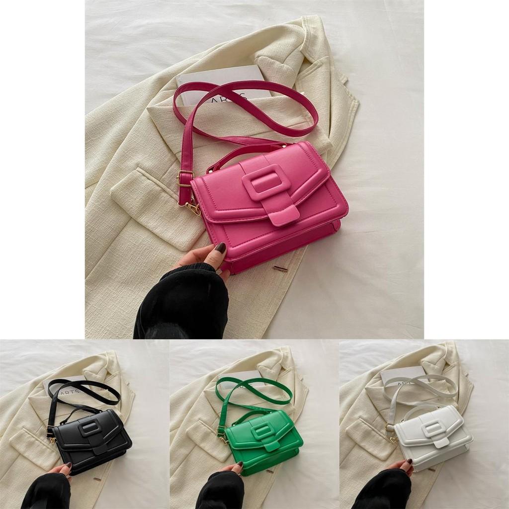 Chic Minimalist Summer Crossbody Small Bag For Women In Black Green White And Rose Pink