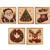 Christmas Pearl Diamond Painting Kit with Pre-Framed Canvas,  DIY Round Gemstone Beads Art Craft Set for Adults Beginners, Holiday Home Decor Wall Ar
