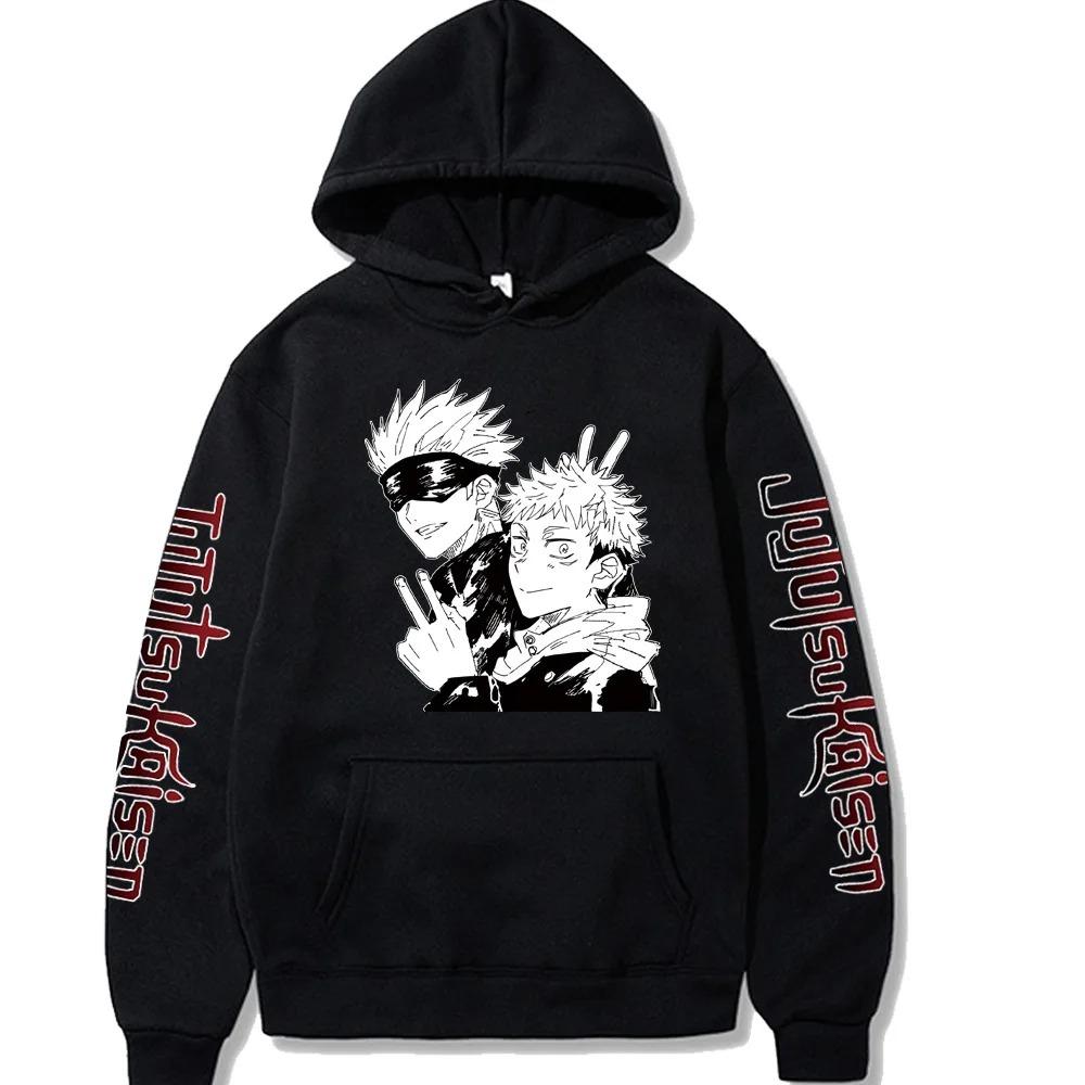 

Jujutsu Kaisen Сатору Годжо Возврат Заклинания Флисовая Рубашка с Капюшоном Мужской Свитер Осень и Зима Новые Худи для Мужчин и Женщин 4XL
