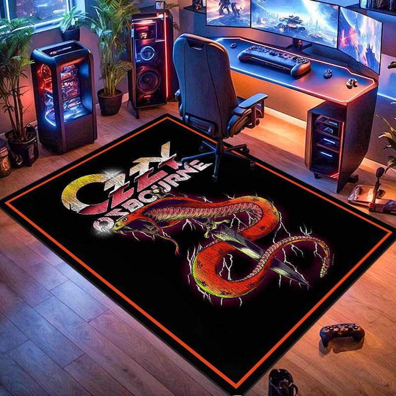 Prince of Darkness Themed carpet, suitable for living room, bedroom, game room, computer room and home décor.