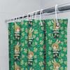 Cute Bunny Rabbit Shower Curtain Easter Themed Bathroom Decor Farmhouse Style Washable Fabric Backdrop