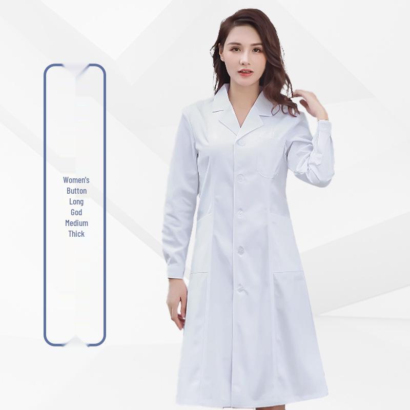Unisex White Coat for Doctors, Students, and Laboratory Professionals - Long and Short Sleeve Options