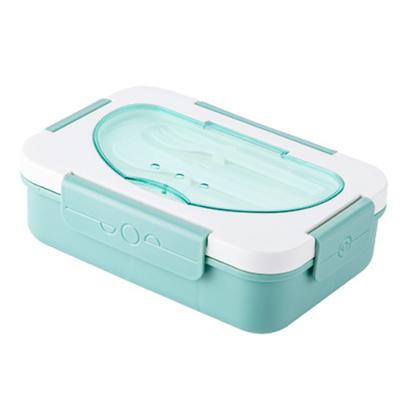 1350ML Lunch Box with Fork Spoon 5 Compartments Sauce Box Microwave Safe Food Grade School Students Bento Food Container Kitchen Supplies