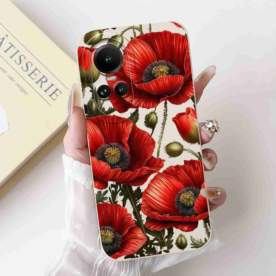 For Oppo Reno10 5G CPH2531 Case Luxurious Rose Cute Rabbit Soft Silicone Cover For Reno10 Pro 5G CPH2525 6.7" Global Phone Shell