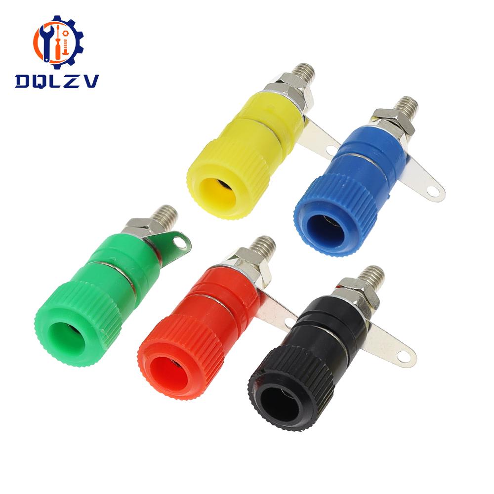 Terminal Blocks JS-910B 4mm Amplifier Terminal Connector Binding Post Banana Plug Jack Mount