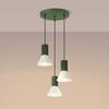 Estria 3P pendant lamp beige/olive green