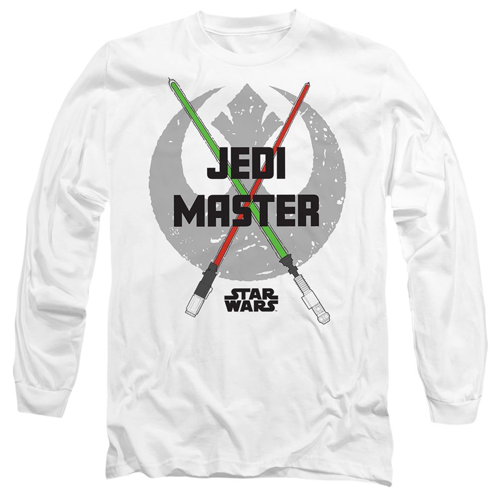 Star Wars Mens Jedi Master Dad Lightsaber Long-Sleeved T-Shirt