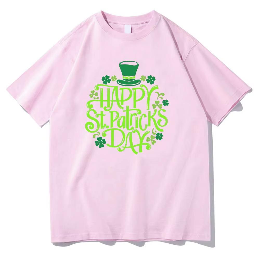 Happy St Patricks Day Tshirts Fahsion Funny Cartoon Print Clothes High Quality Comfortable Cotton Tee Women Unisex Oneck T Shirt