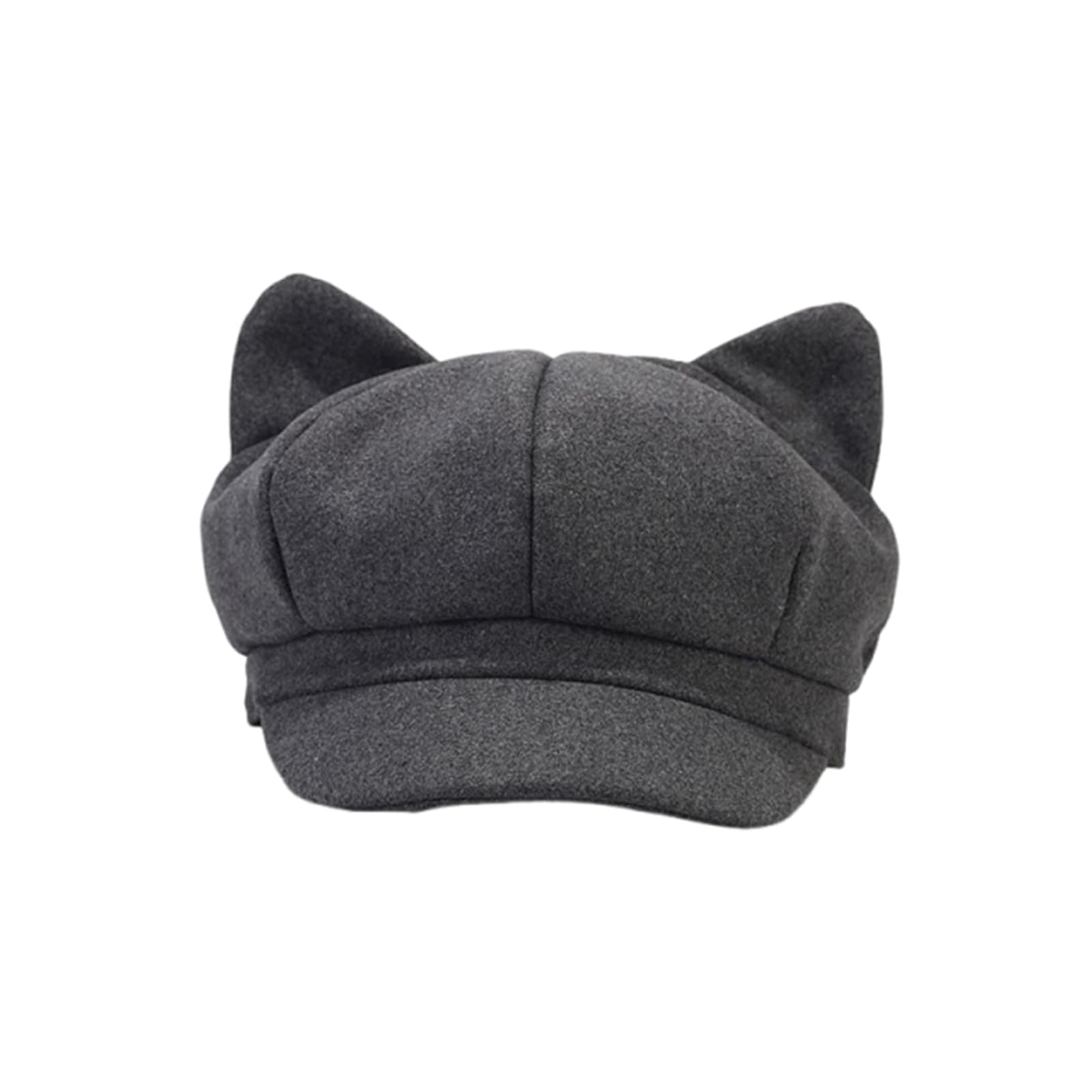 Lamerry Кот с ушками Охотничья кепка-восьмиклинка и Серая шляпа, Берет, Ушки, Y2K, Субкультура, Кепка, Кепка, Кепка, Женская Мужская, серый
