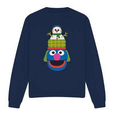 Sesame Street Unisex Adult Grover Nutcracker Christmas Sweatshirt
