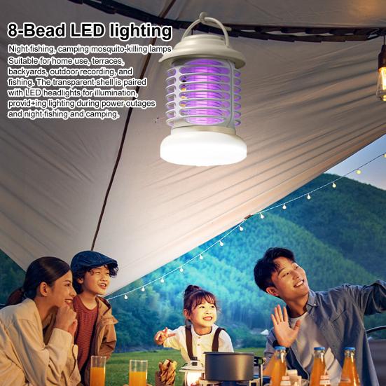 Mosquito Lamp USB Rechargeable IP66 Waterproof Safe To Use Outdoor Indoor Mosquito Zapper Electric Insect Fly Trap