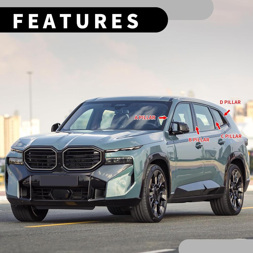 Door Pillar Window Trim - Car Front Rear Left Right Side Anti Scratch Sticker Pillar Posts Door Outer Cover - for Honda CR-V 2017-2022 Plastic Chrome