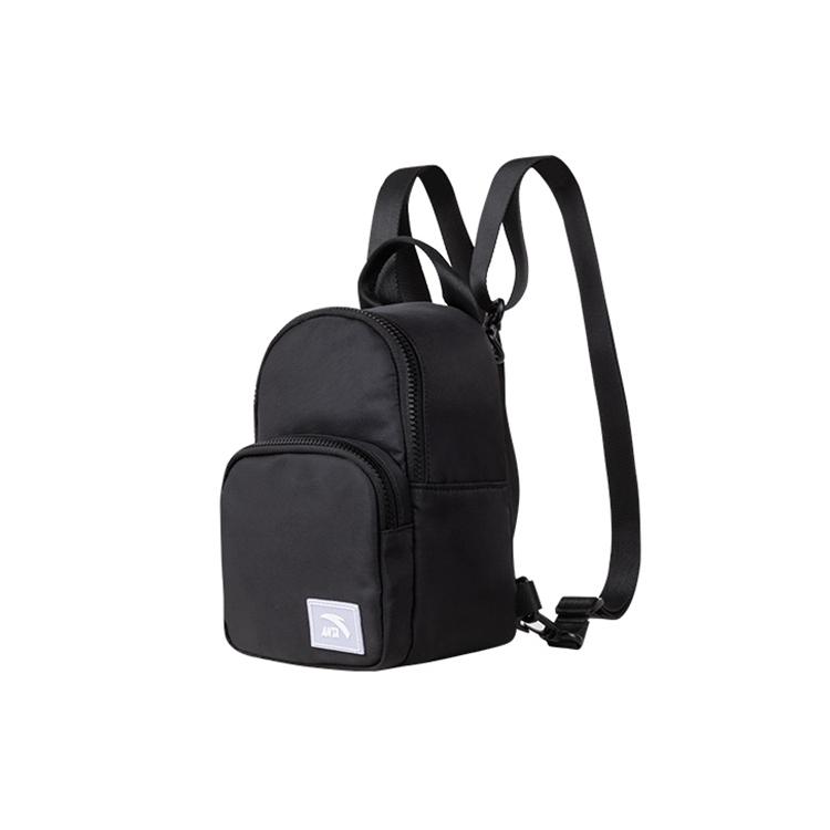 New Anta Life Collection Twill Backpack Regular Women's Basic Black 192228153-1