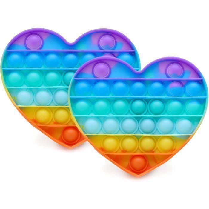 Heart-shaped Silicone Anti-stress Game - PHONILLICO - Multi-color [LOT 2] - Adult - Indoor