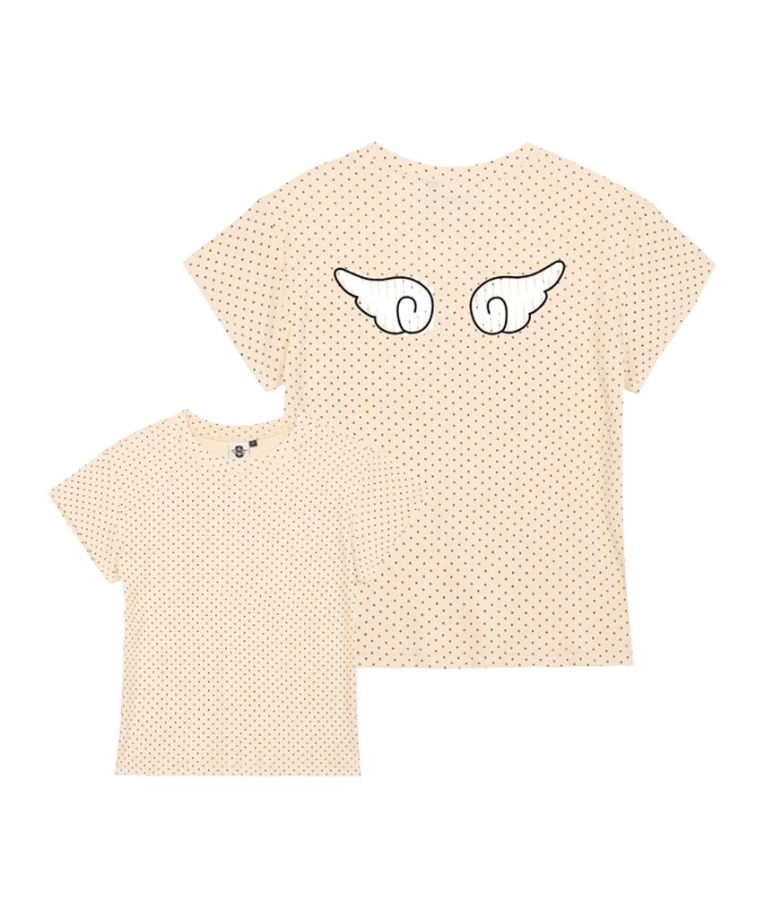 PRIMATE Dot Mini Wings Women'S Polka Dot Short Sleeve T-Shirt 3 Colors