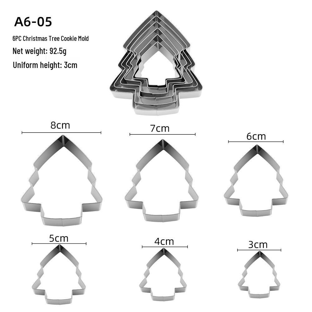 Stainless Steel Cookie & Fruit Cutter Set - Pentagram, Four-Pointed Star, Heart, Square, Rectangle Shapes