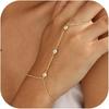 Minimalist European & American Zircon Inlaid Finger Chain: Stackable Rings & Bracelets with Distinctive Style.
