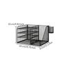 Desktop File Organizer with Pen Holders Wire Paper Sorter Metal for Office