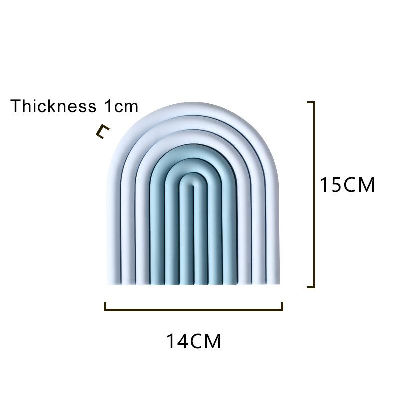 Rainbow Shape Table Mat Silicone Heat insulation Pad Tableware Soup Pots Placement Home Kitchen Stackable Cup Mat Coasters