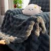 Plush sofa blanket comfortable soft bubble plush bedroom living room non-pilling non-shrinking blanket