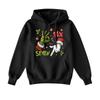 Damenmode Damen Leichter Langarmpullover mit Taschen Preppy Graphic Hoodie