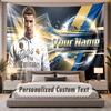 Benutzerdefinierte Namens-Text-Wandteppich Cristiano Ronaldo Personalisierter Polyester-Wandteppich für Schlafzimmer und Zimmer