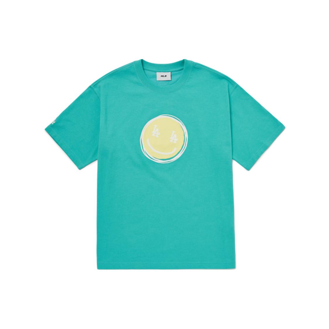 MLB Los Angeles Dodgers T Shirts Unisex Mint Green Crew Neck Thin Straight Fit 3ATSL9023-07MTS