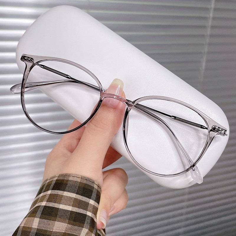 Anti Blue Eyeglasses Korean Retro Round Anti Radiation Glasses Metal Frame Eyeglasses For Women/Men