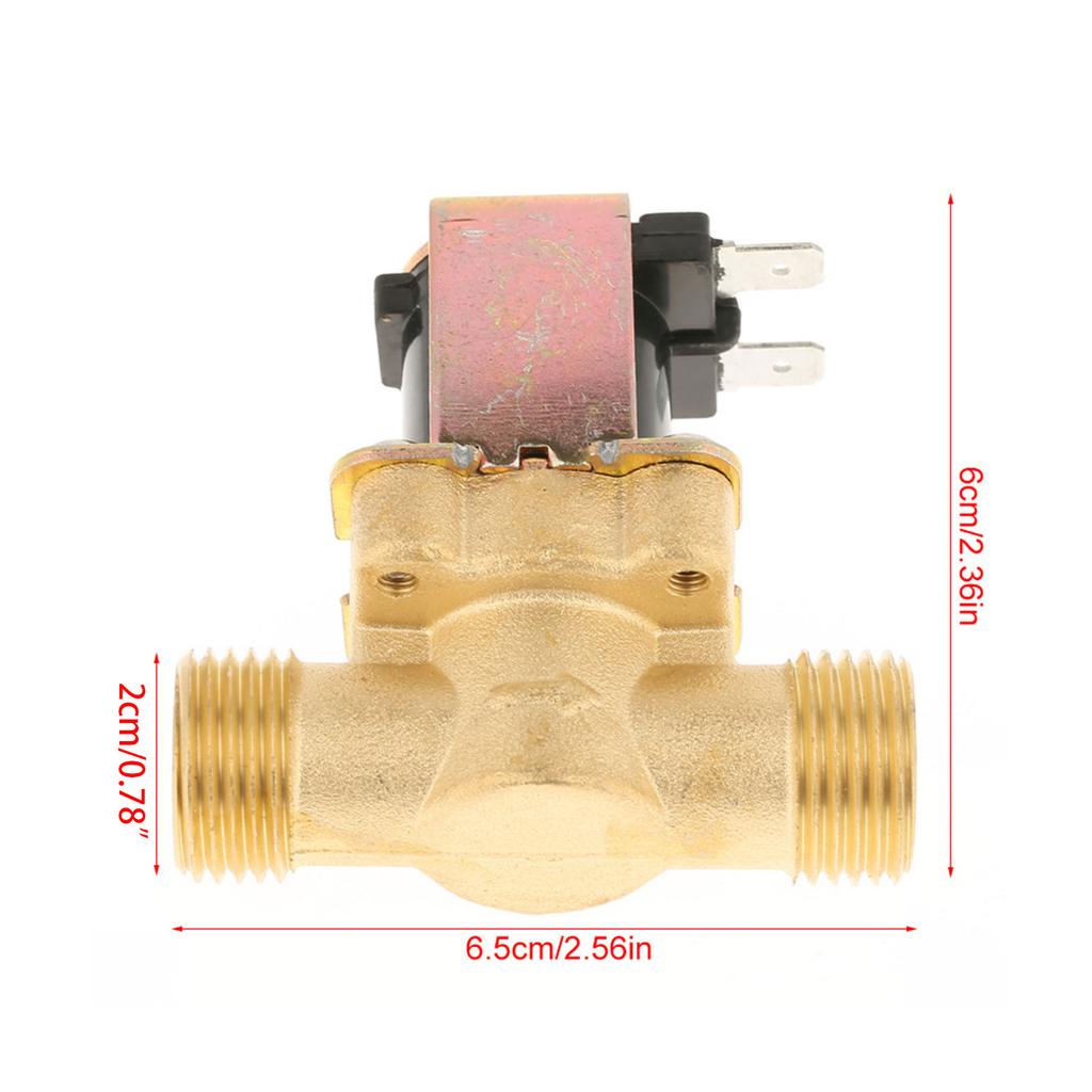 DC12V Normally Closed Solenoid for Valve Water Control Electric Pulse Solenoid for Valve for Solar Water Heater 1/2" Mal