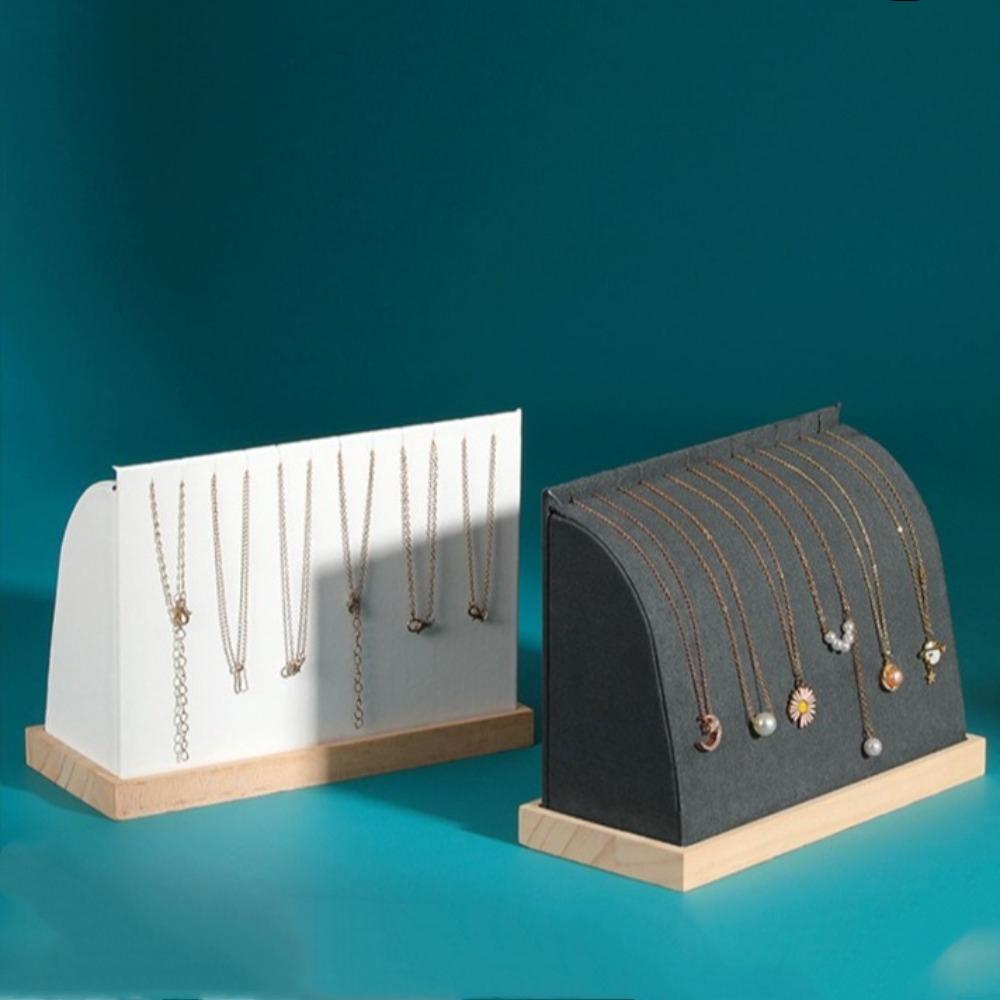 Solid Wood Base Necklace Display Stand Fashion Jewelry Display Holder  Market